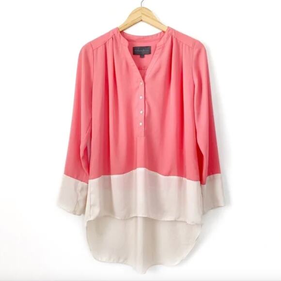 Anthro Sunday In Brooklyn Color Block Popover Top - Picture 1 of 5